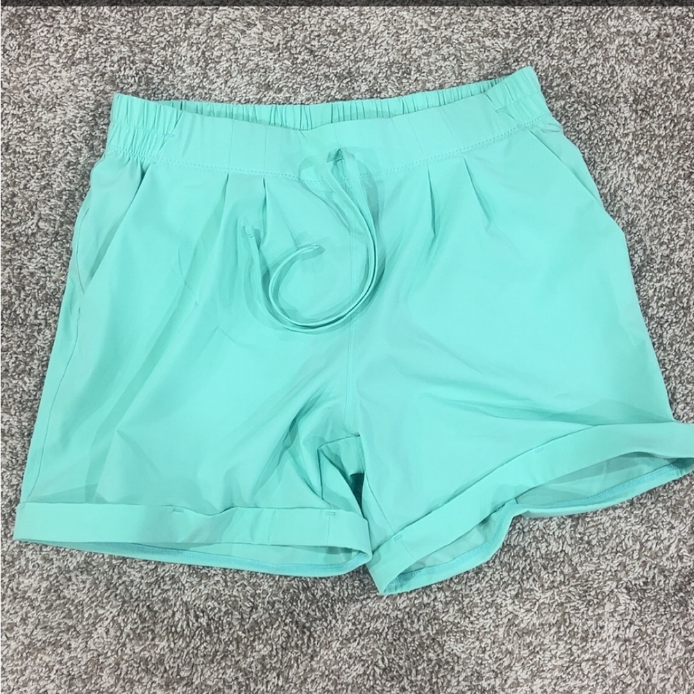Women's Turquoise Athletic Shorts